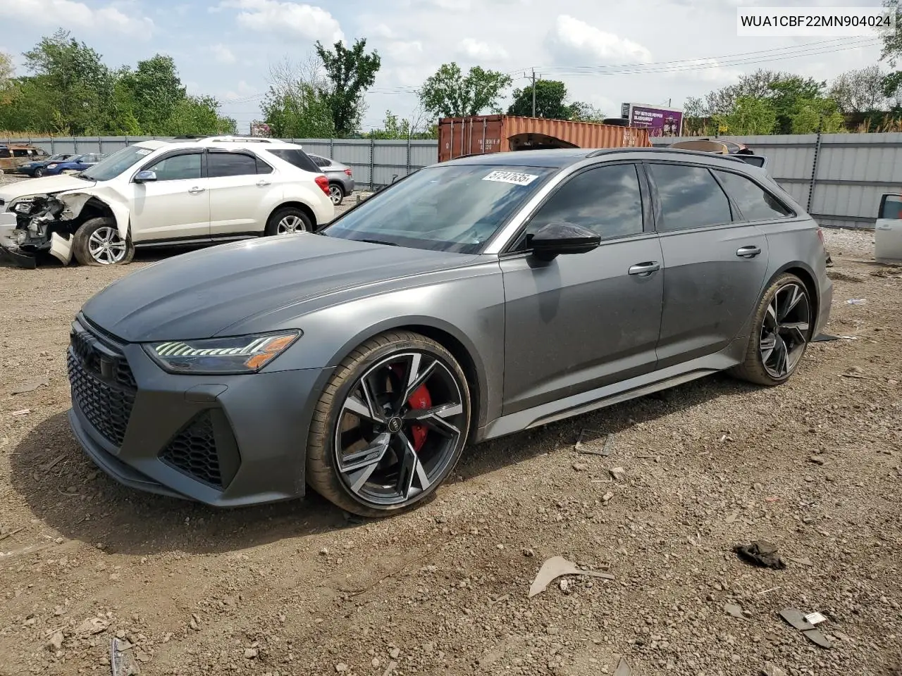 2021 Audi Rs6 VIN: WUA1CBF22MN904024 Lot: 57247635
