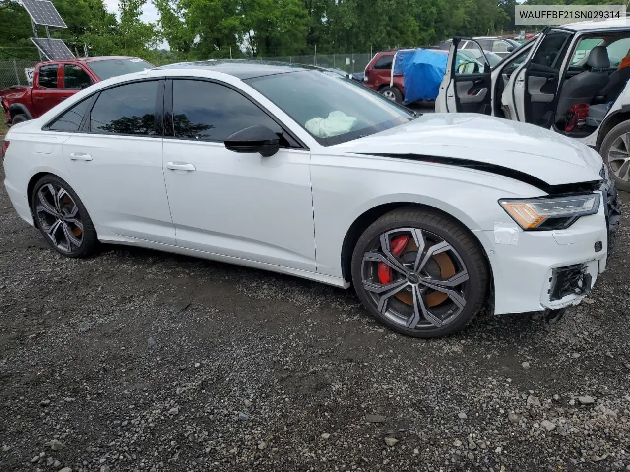 2025 Audi S6 Prestige VIN: WAUFFBF21SN029314 Lot: 61800845