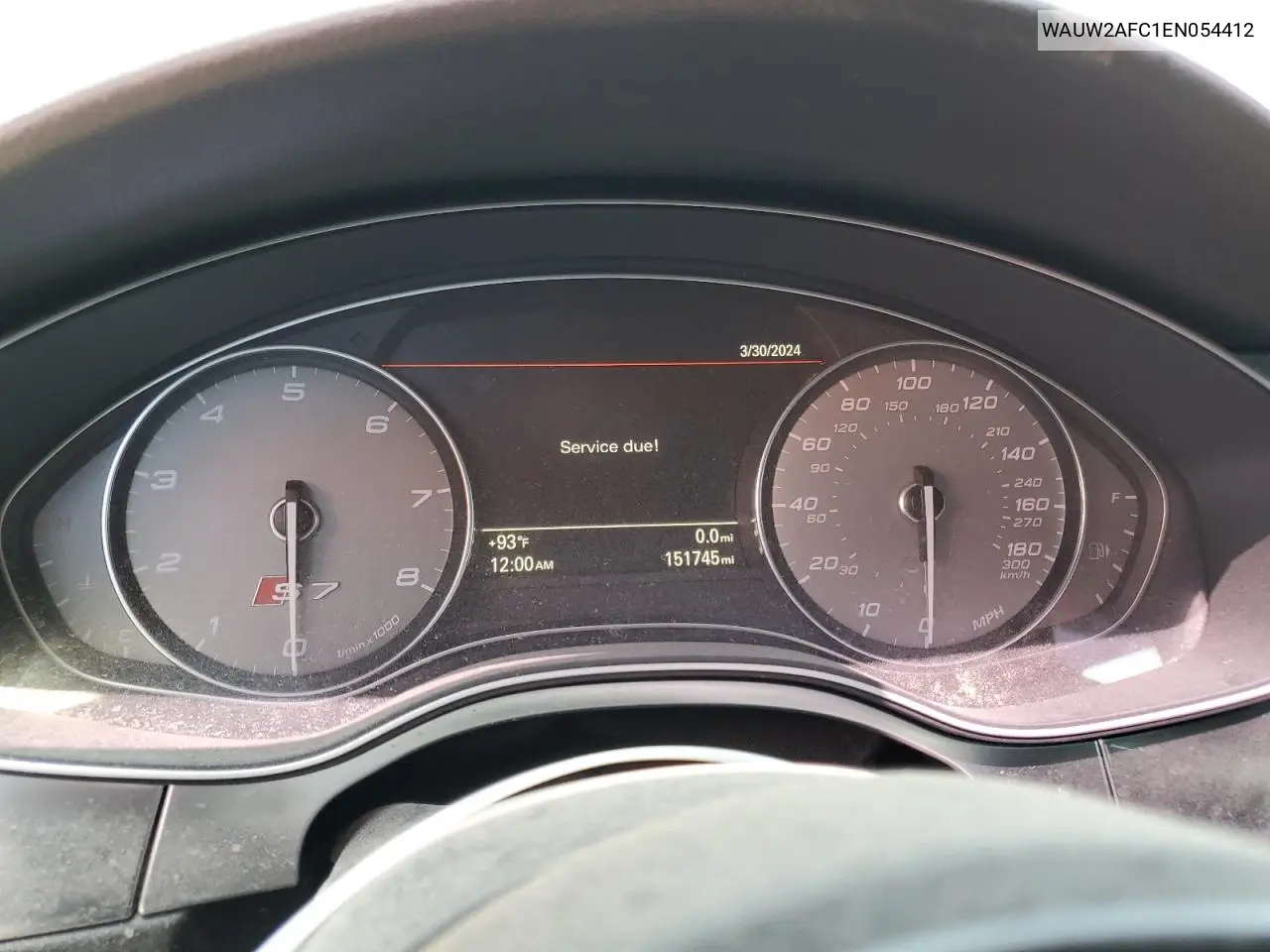 2014 Audi S7 Premium VIN: WAUW2AFC1EN054412 Lot: 56624535