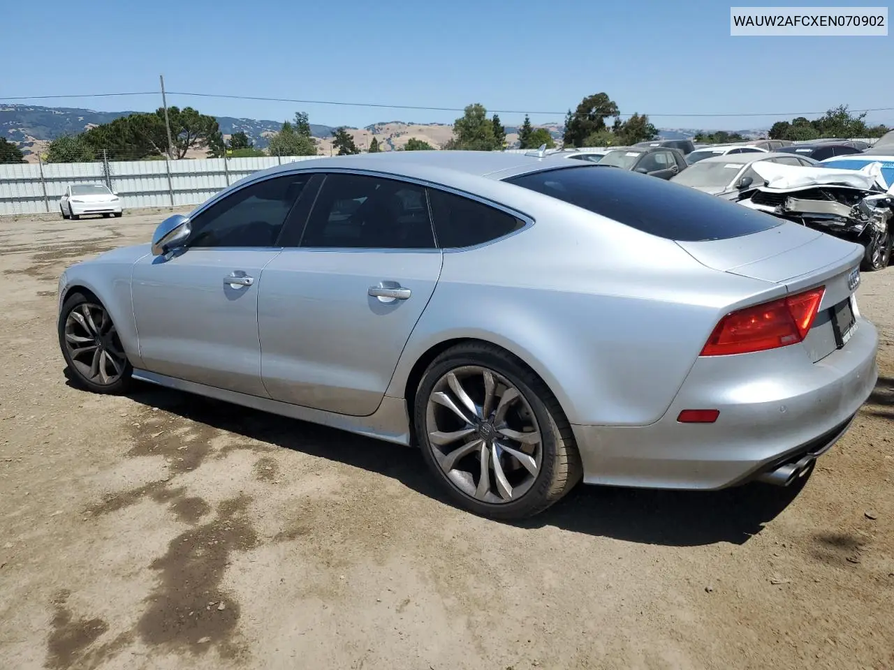 2014 Audi S7 Premium VIN: WAUW2AFCXEN070902 Lot: 59046585