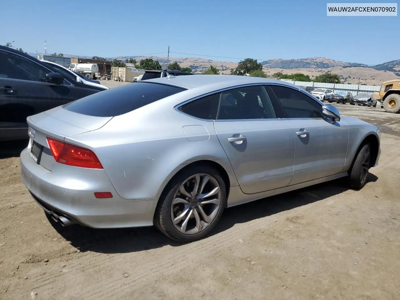 2014 Audi S7 Premium VIN: WAUW2AFCXEN070902 Lot: 59046585