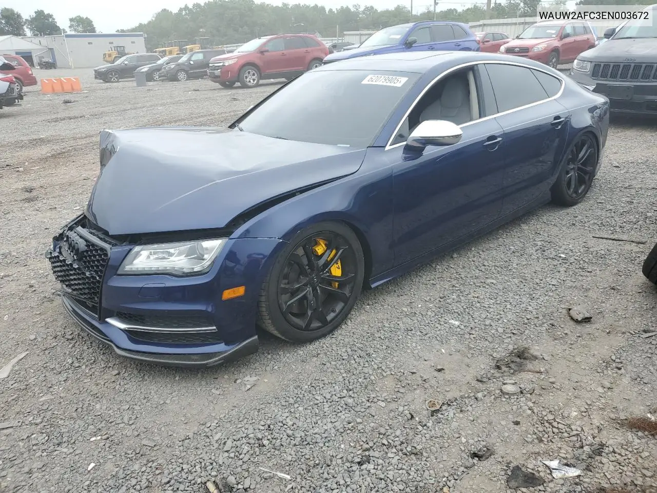 2014 Audi S7 Premium VIN: WAUW2AFC3EN003672 Lot: 62079905