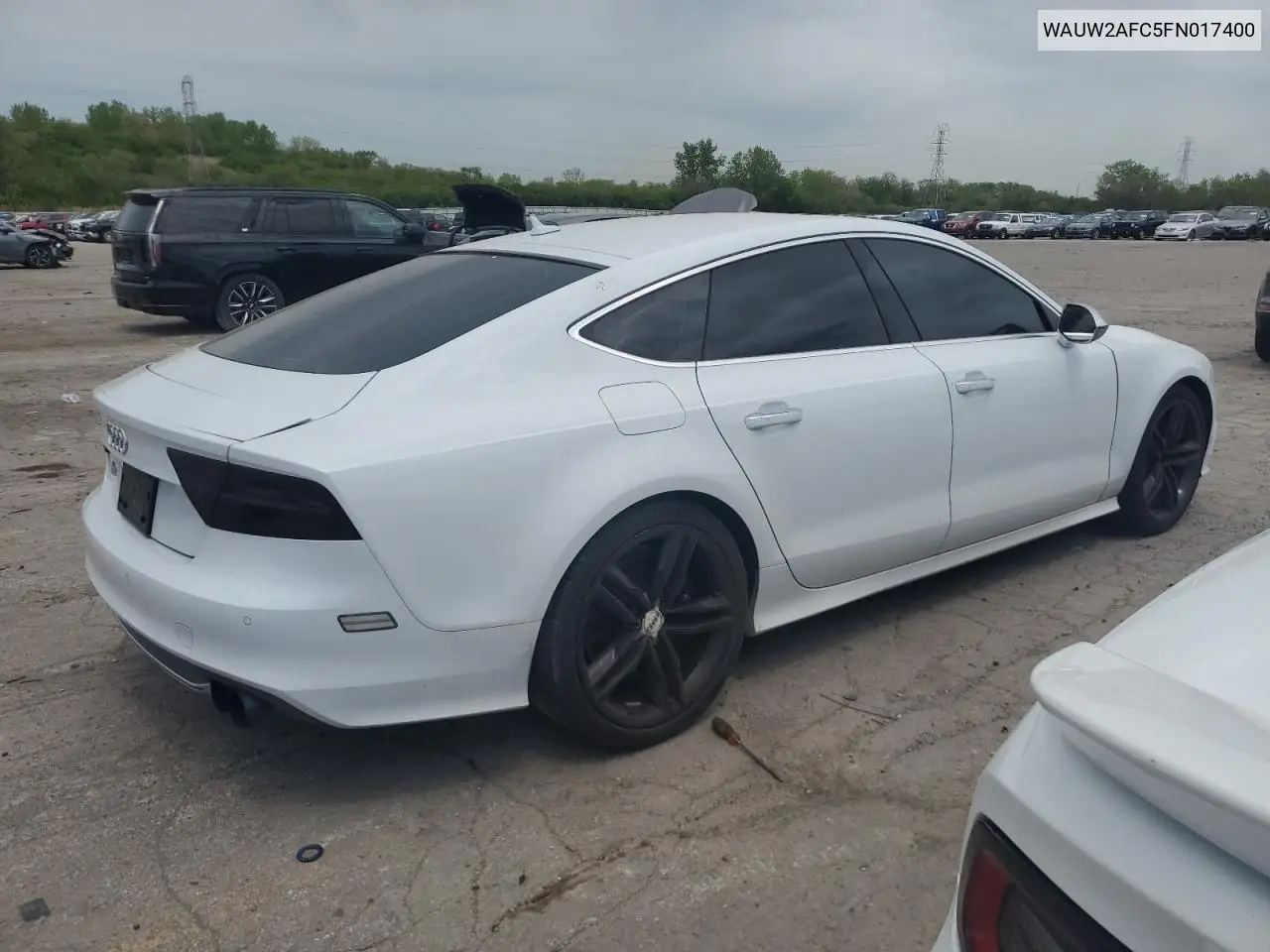 2015 Audi S7 Premium VIN: WAUW2AFC5FN017400 Lot: 55834225