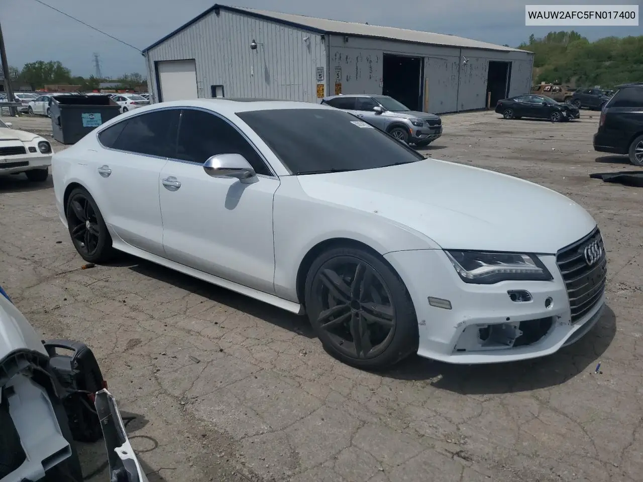 2015 Audi S7 Premium VIN: WAUW2AFC5FN017400 Lot: 55834225
