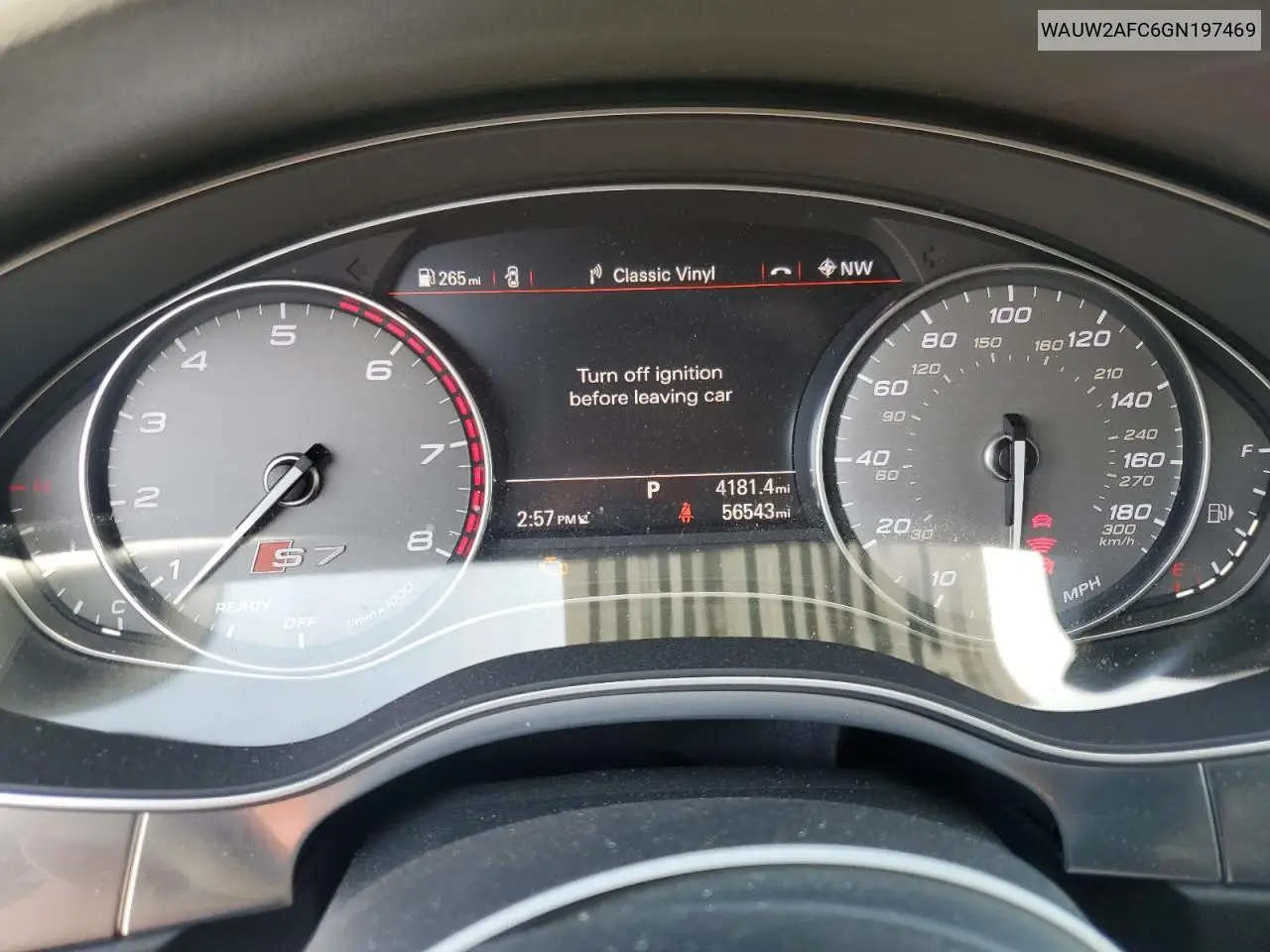 2016 Audi S7 Prestige VIN: WAUW2AFC6GN197469 Lot: 53801305