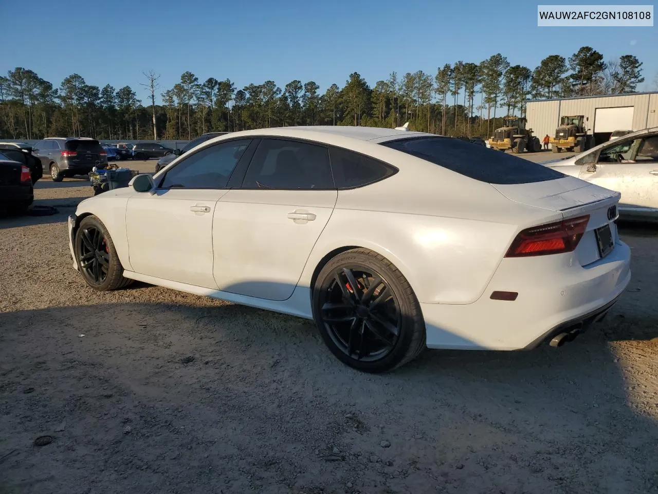 2016 Audi S7 Prestige VIN: WAUW2AFC2GN108108 Lot: 87637755