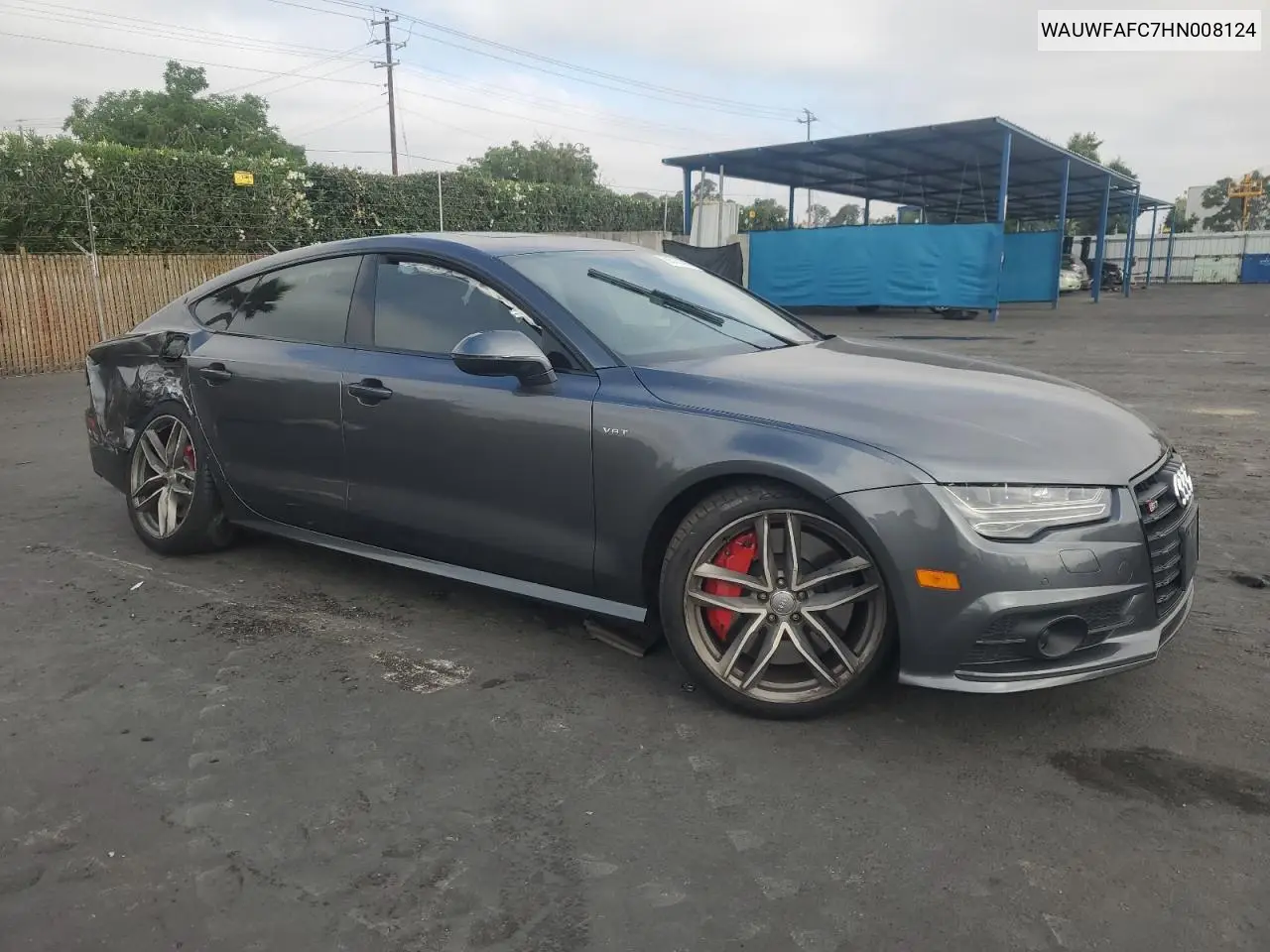 2017 Audi S7 Premium Plus VIN: WAUWFAFC7HN008124 Lot: 60535305