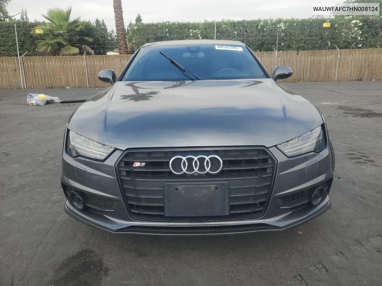2017 Audi S7 Premium Plus VIN: WAUWFAFC7HN008124 Lot: 60535305