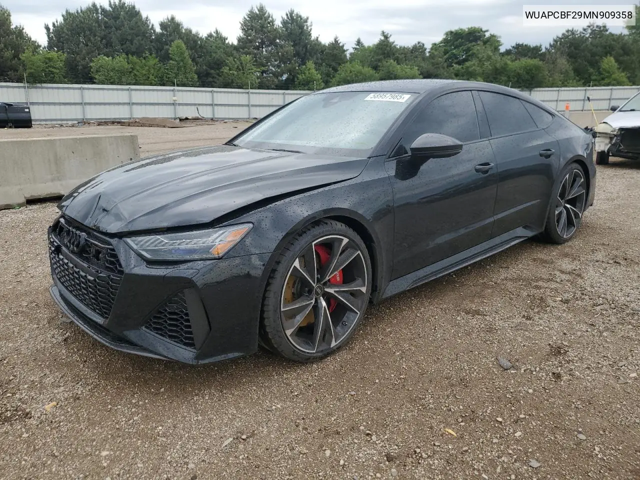 2021 Audi Rs7 VIN: WUAPCBF29MN909358 Lot: 58957985