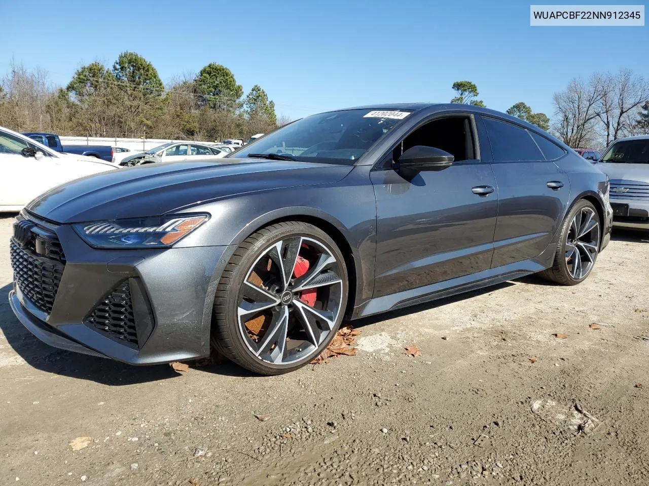 2022 Audi Rs7 VIN: WUAPCBF22NN912345 Lot: 41202044