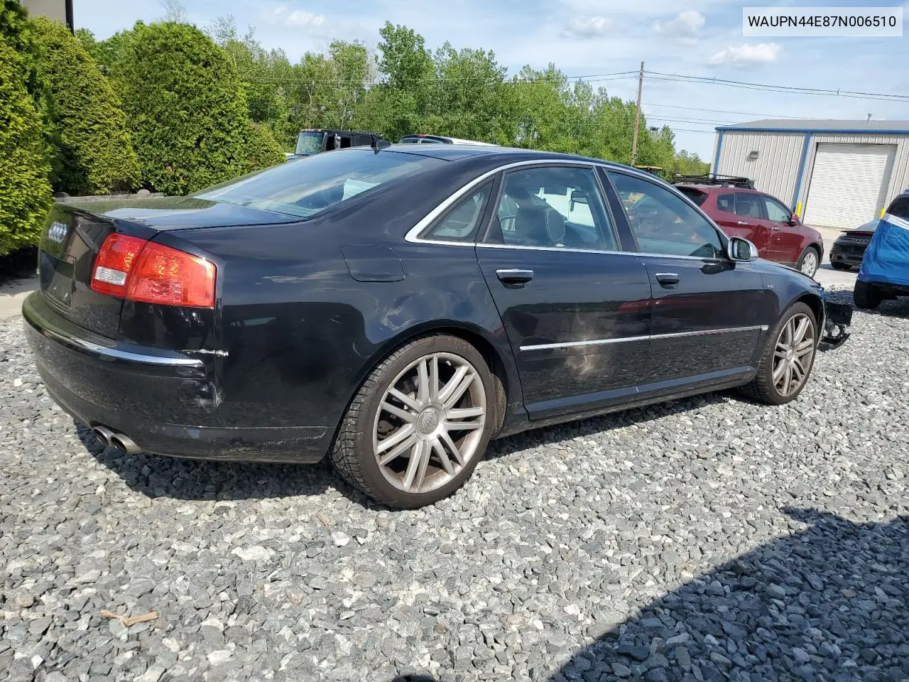 2007 Audi S8 Quattro VIN: WAUPN44E87N006510 Lot: 58638095