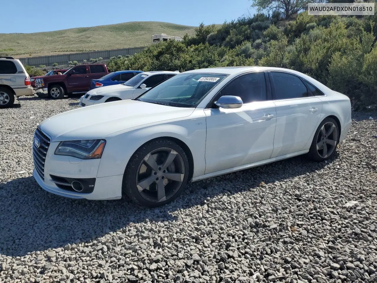 2013 Audi S8 Quattro VIN: WAUD2AFDXDN018510 Lot: 57843865