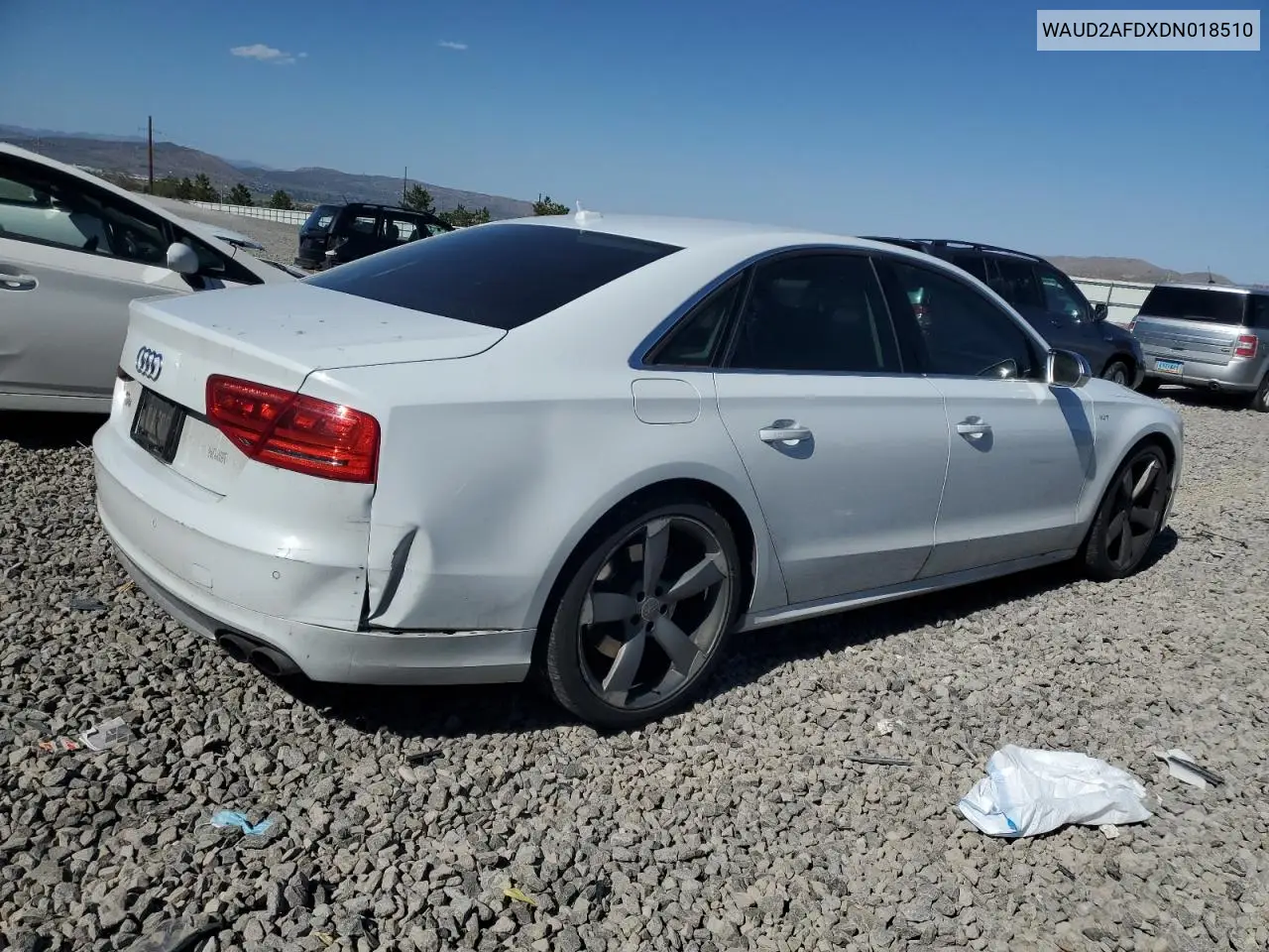 2013 Audi S8 Quattro VIN: WAUD2AFDXDN018510 Lot: 57843865