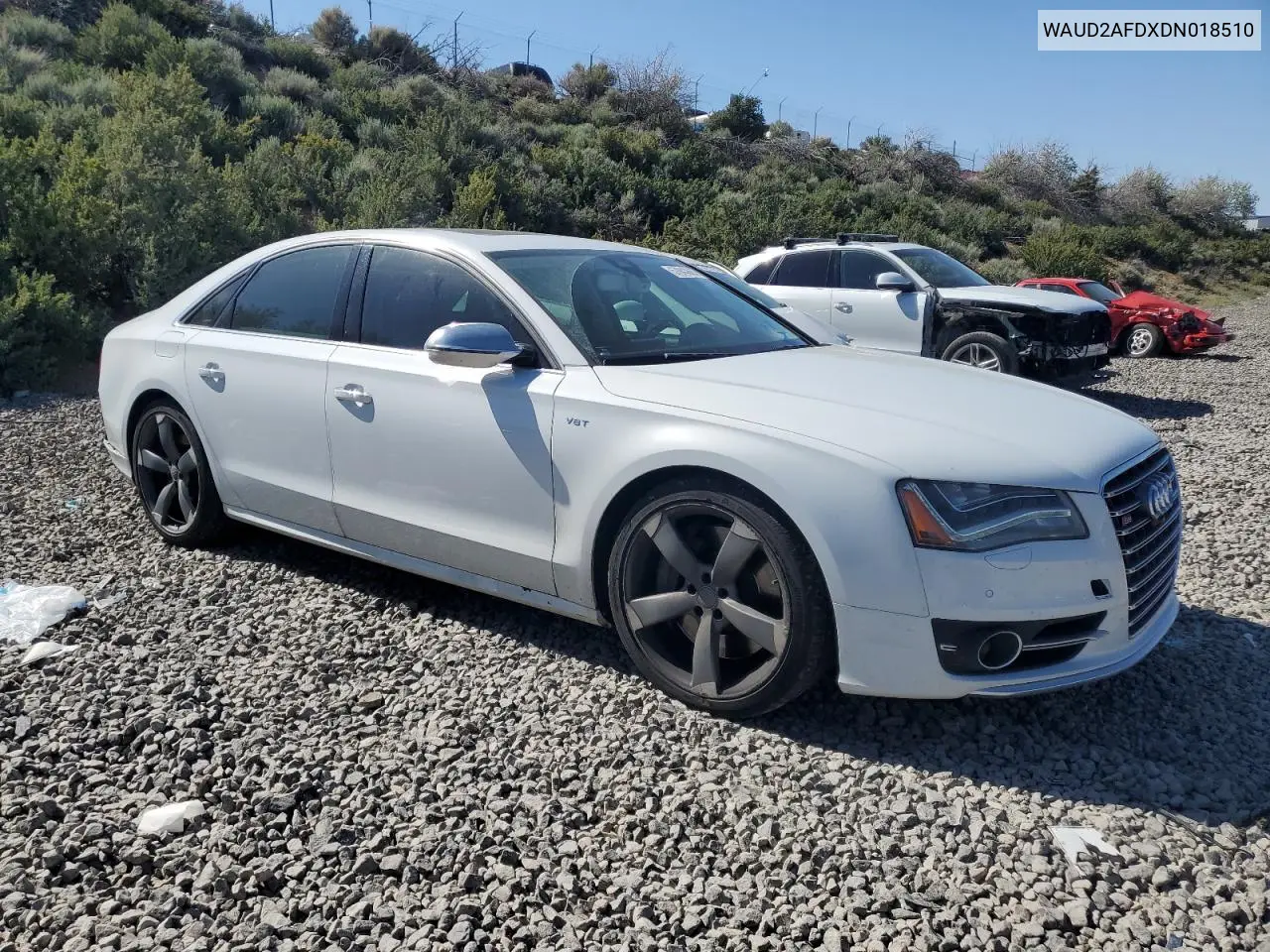 2013 Audi S8 Quattro VIN: WAUD2AFDXDN018510 Lot: 57843865