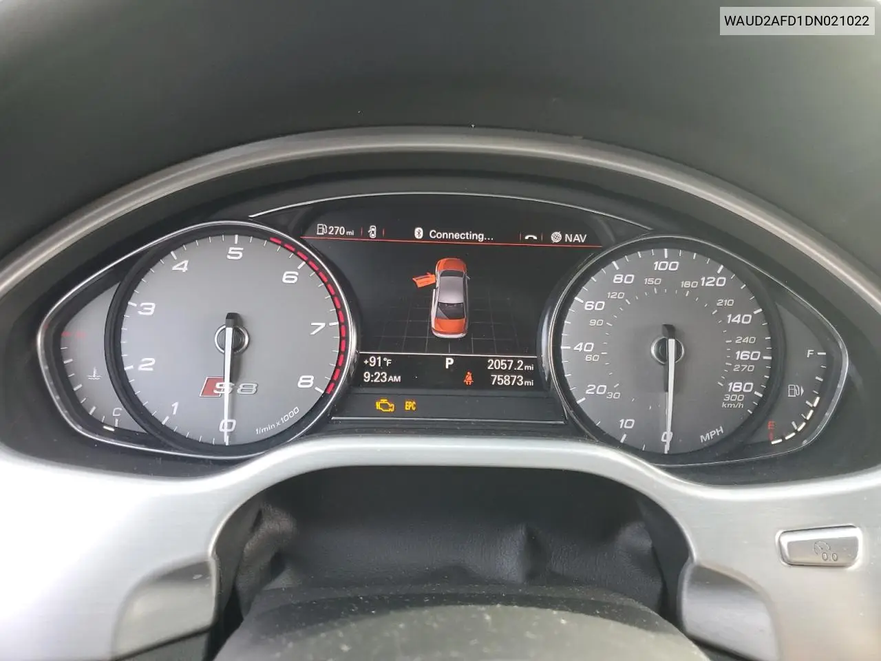 2013 Audi S8 Quattro VIN: WAUD2AFD1DN021022 Lot: 63009015