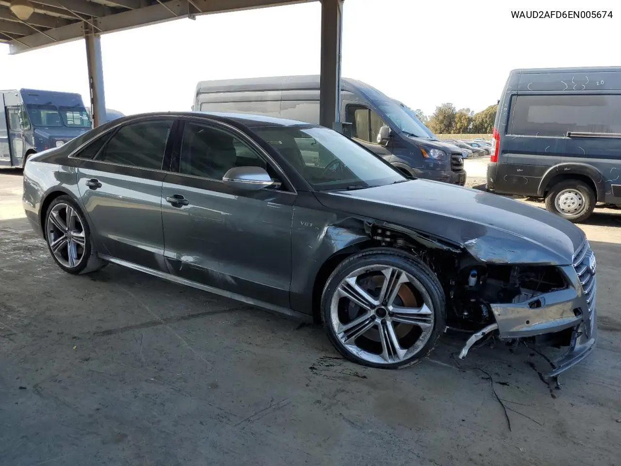 2014 Audi S8 Quattro VIN: WAUD2AFD6EN005674 Lot: 48405965