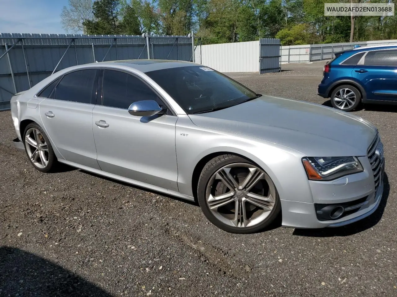 2014 Audi S8 Quattro VIN: WAUD2AFD2EN013688 Lot: 54173415
