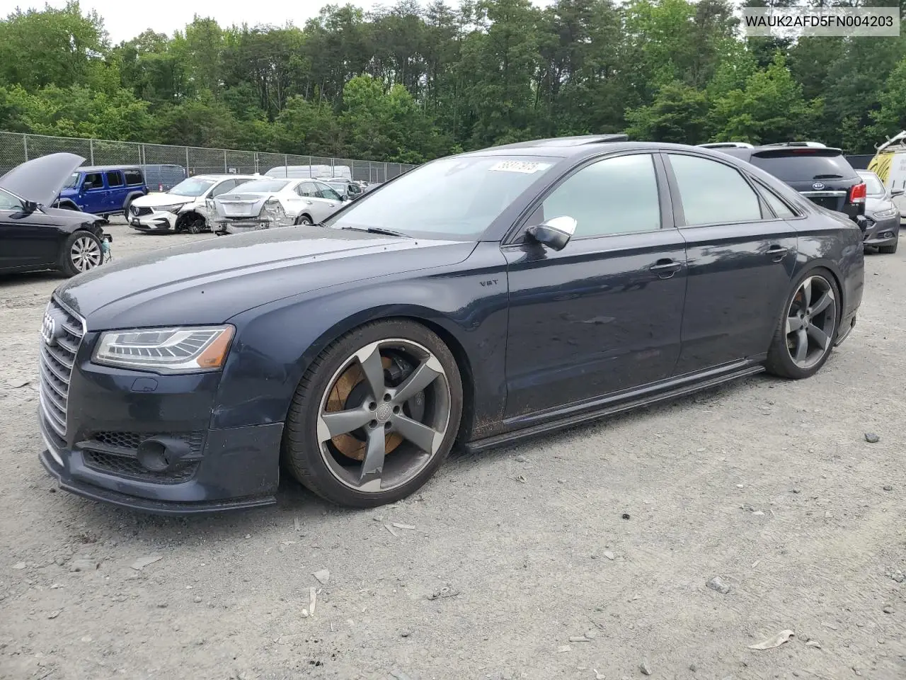 2015 Audi S8 Quattro VIN: WAUK2AFD5FN004203 Lot: 58317975