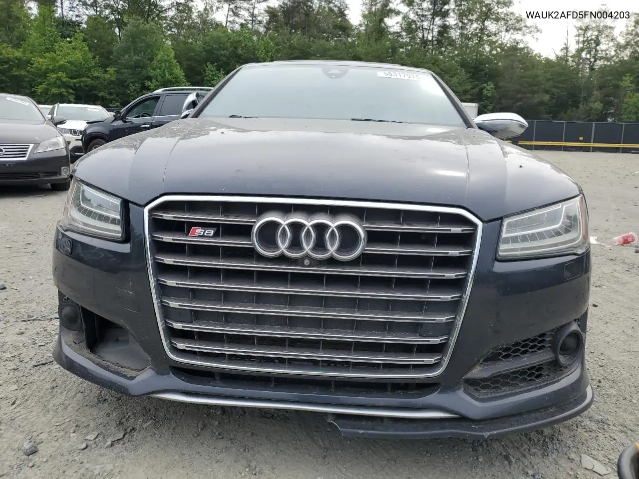 2015 Audi S8 Quattro VIN: WAUK2AFD5FN004203 Lot: 58317975