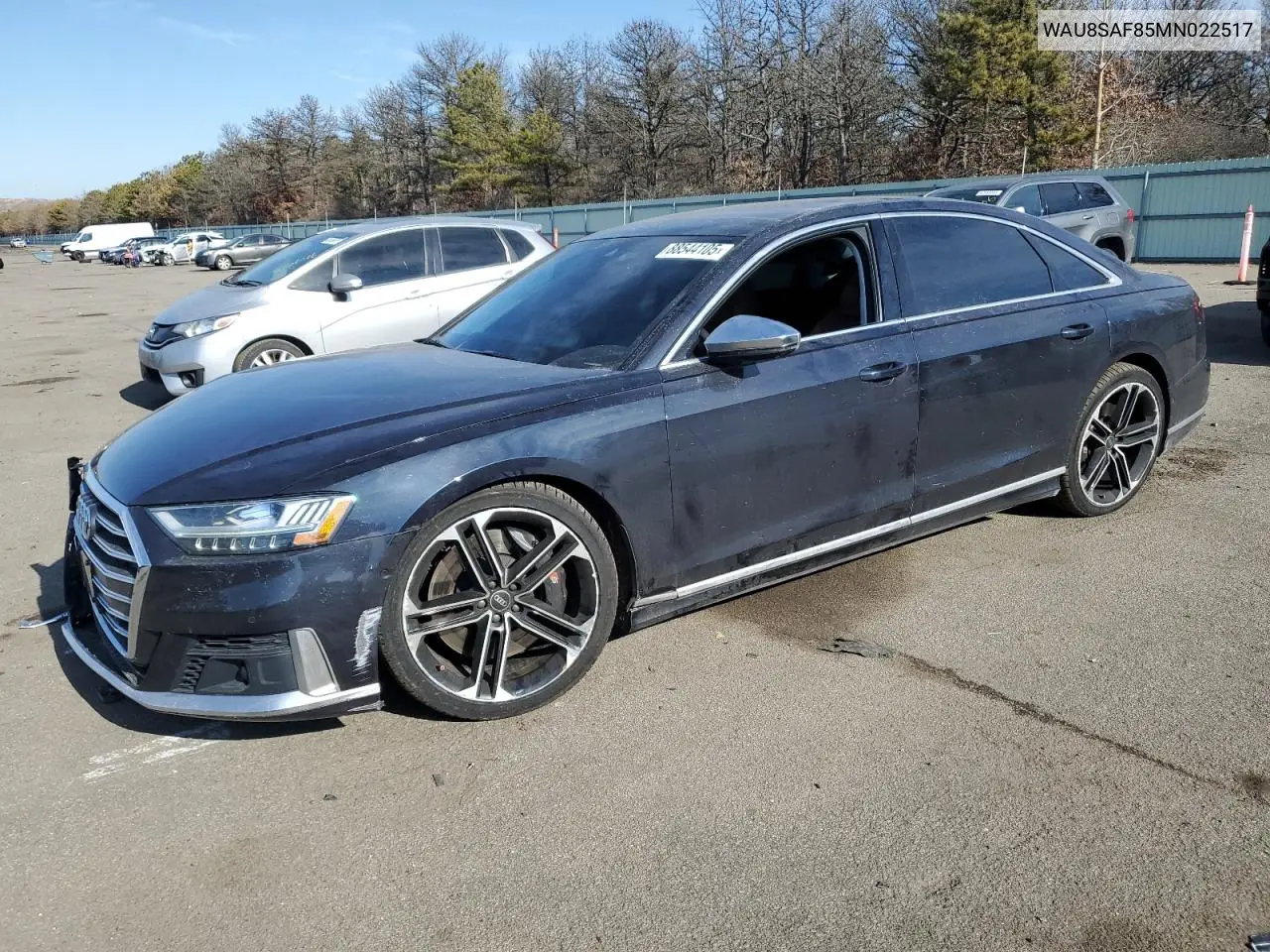 2021 Audi S8 VIN: WAU8SAF85MN022517 Lot: 88544105