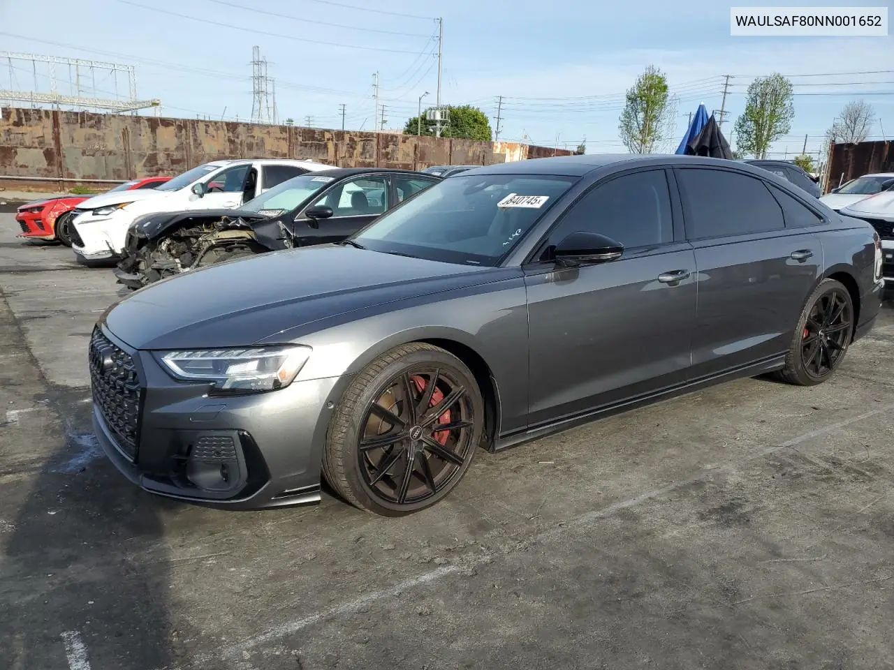 2022 Audi S8 VIN: WAULSAF80NN001652 Lot: 50840745