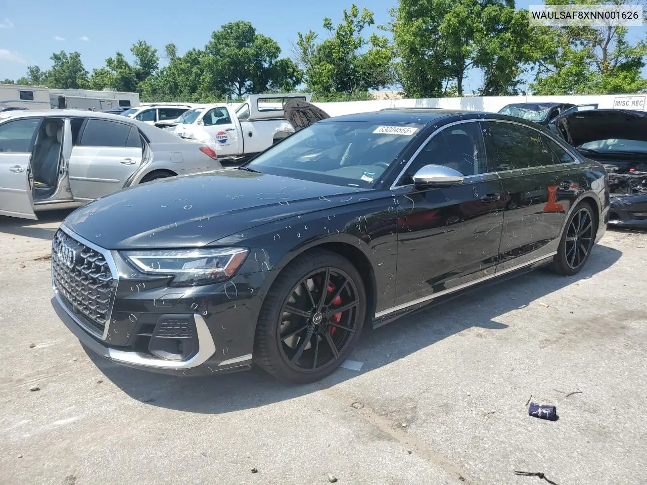 2022 Audi S8 VIN: WAULSAF8XNN001626 Lot: 63004565