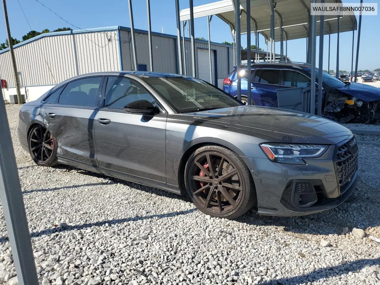 2022 Audi S8 VIN: WAULSAF88NN007036 Lot: 64609805
