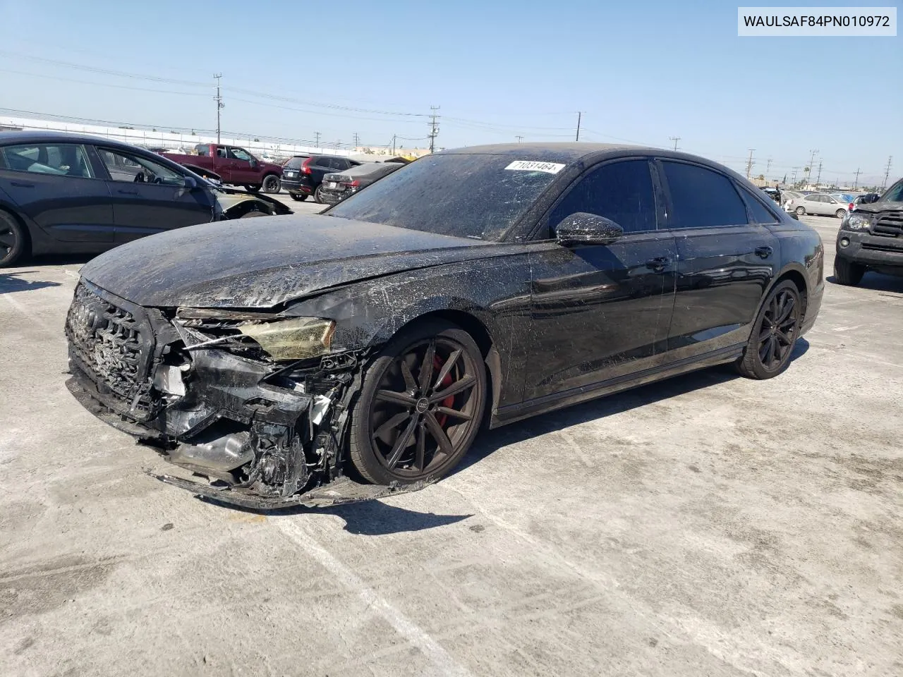 2023 Audi S8 VIN: WAULSAF84PN010972 Lot: 71031464