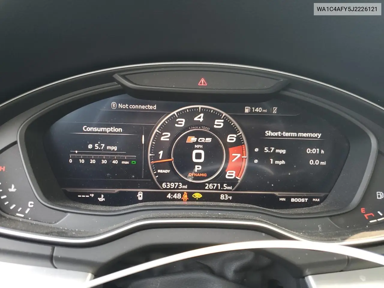 2018 Audi Sq5 Prestige VIN: WA1C4AFY5J2226121 Lot: 59161205