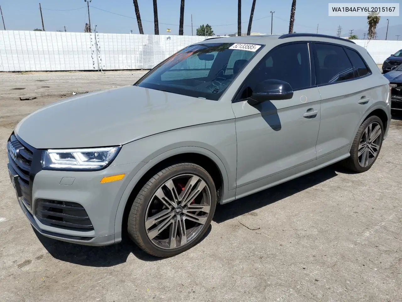 2020 Audi Sq5 Premium Plus VIN: WA1B4AFY6L2015167 Lot: 52133585