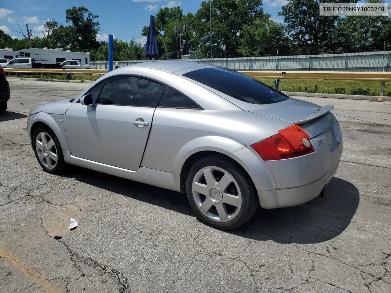 2000 Audi Tt VIN: TRUTC28N9Y1003748 Lot: 63006335