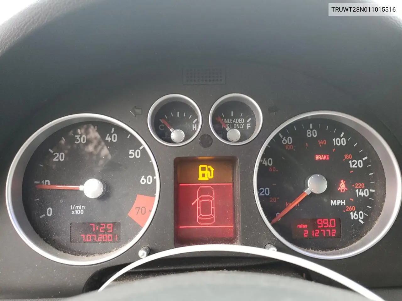 2001 Audi Tt Quattro VIN: TRUWT28N011015516 Lot: 54121535