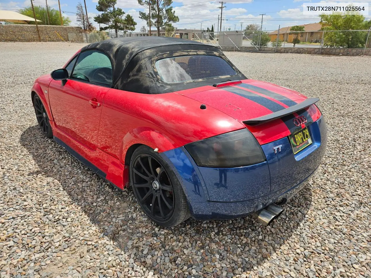 2001 Audi Tt VIN: TRUTX28N711025564 Lot: 56255685