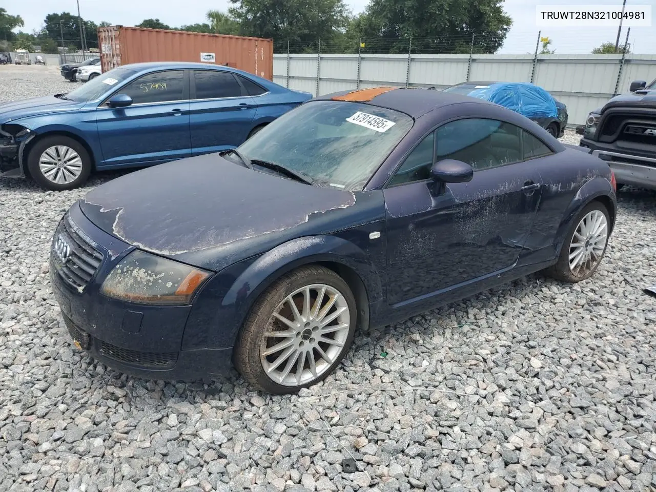 2002 Audi Tt Quattro VIN: TRUWT28N321004981 Lot: 57914595