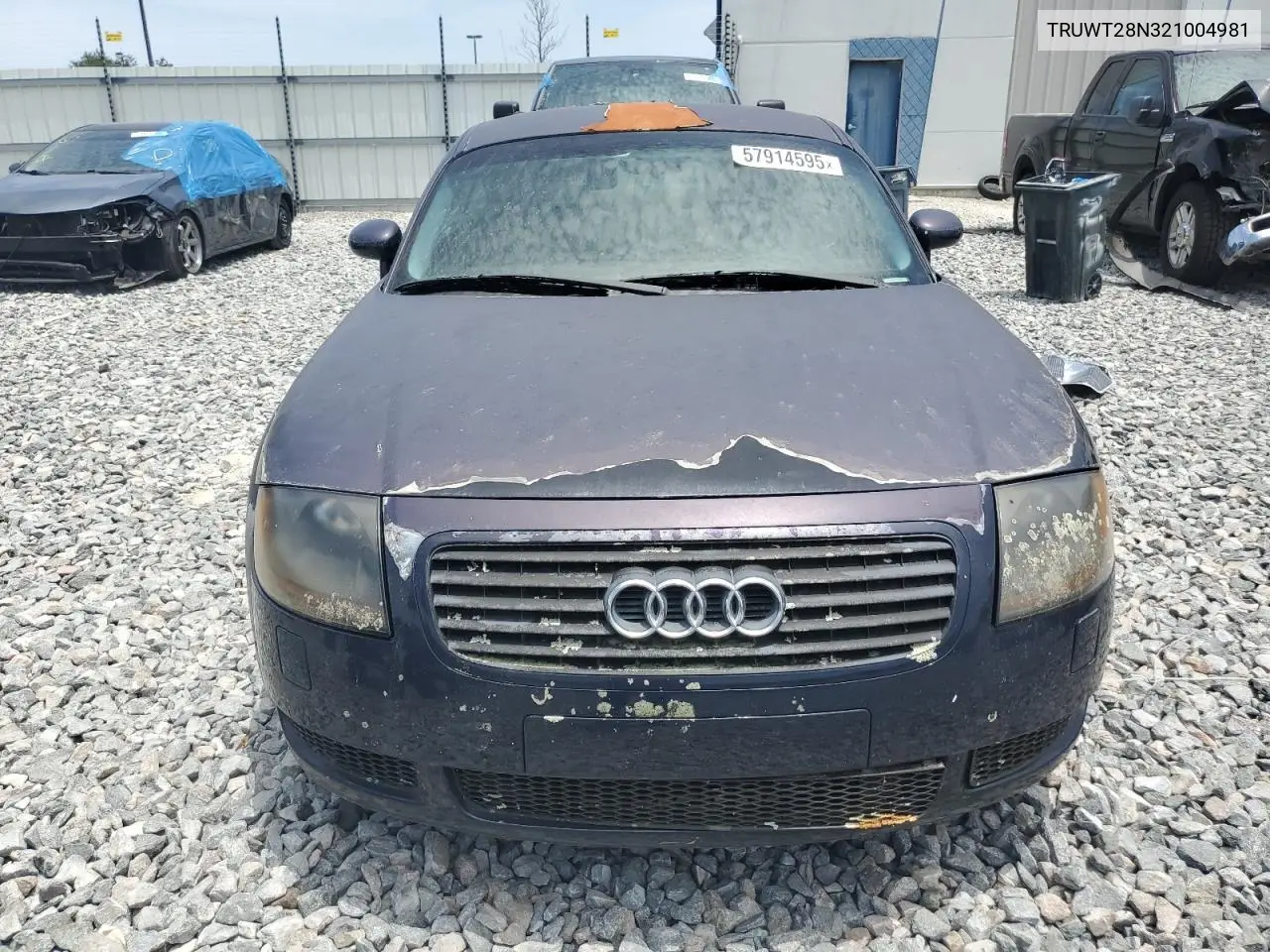 2002 Audi Tt Quattro VIN: TRUWT28N321004981 Lot: 57914595