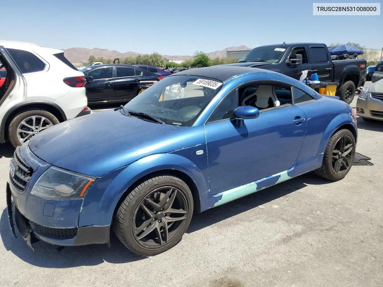 2003 Audi Tt VIN: TRUSC28N531008000 Lot: 59189035