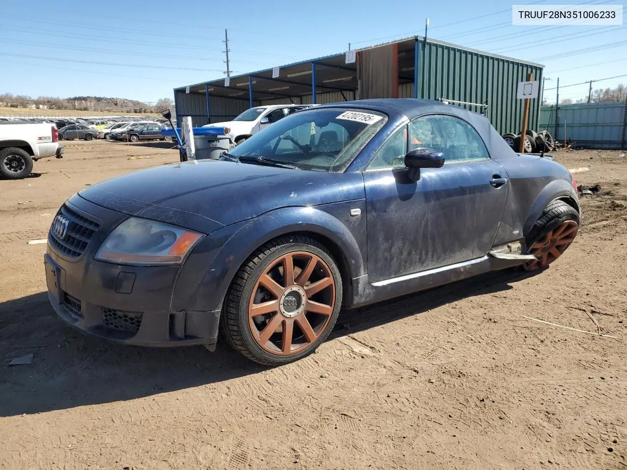 2005 Audi Tt 3.2 VIN: TRUUF28N351006233 Lot: 47202195