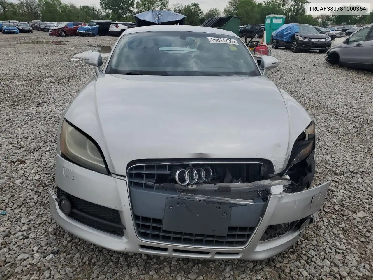 2008 Audi Tt 2.0T VIN: TRUAF38J781000364 Lot: 55814795
