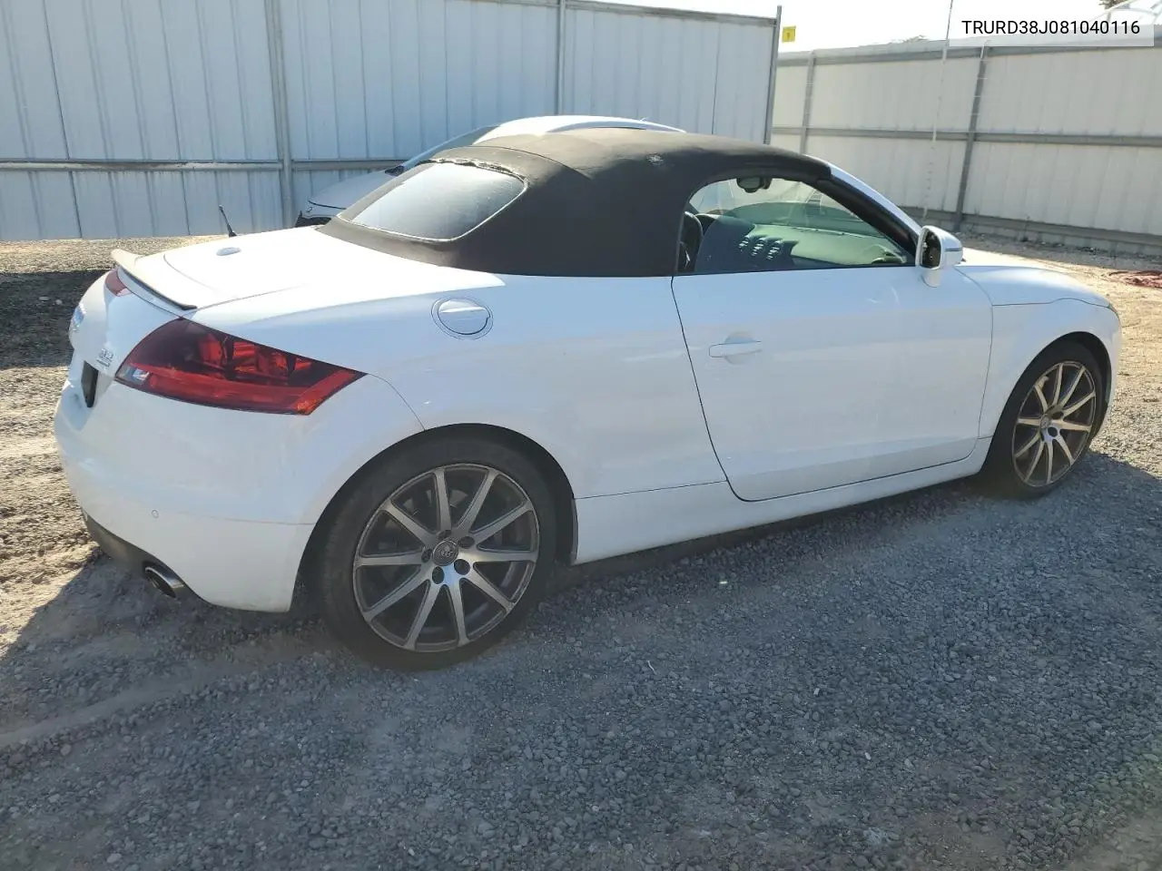 2008 Audi Tt 3.2 Quattro VIN: TRURD38J081040116 Lot: 58233465