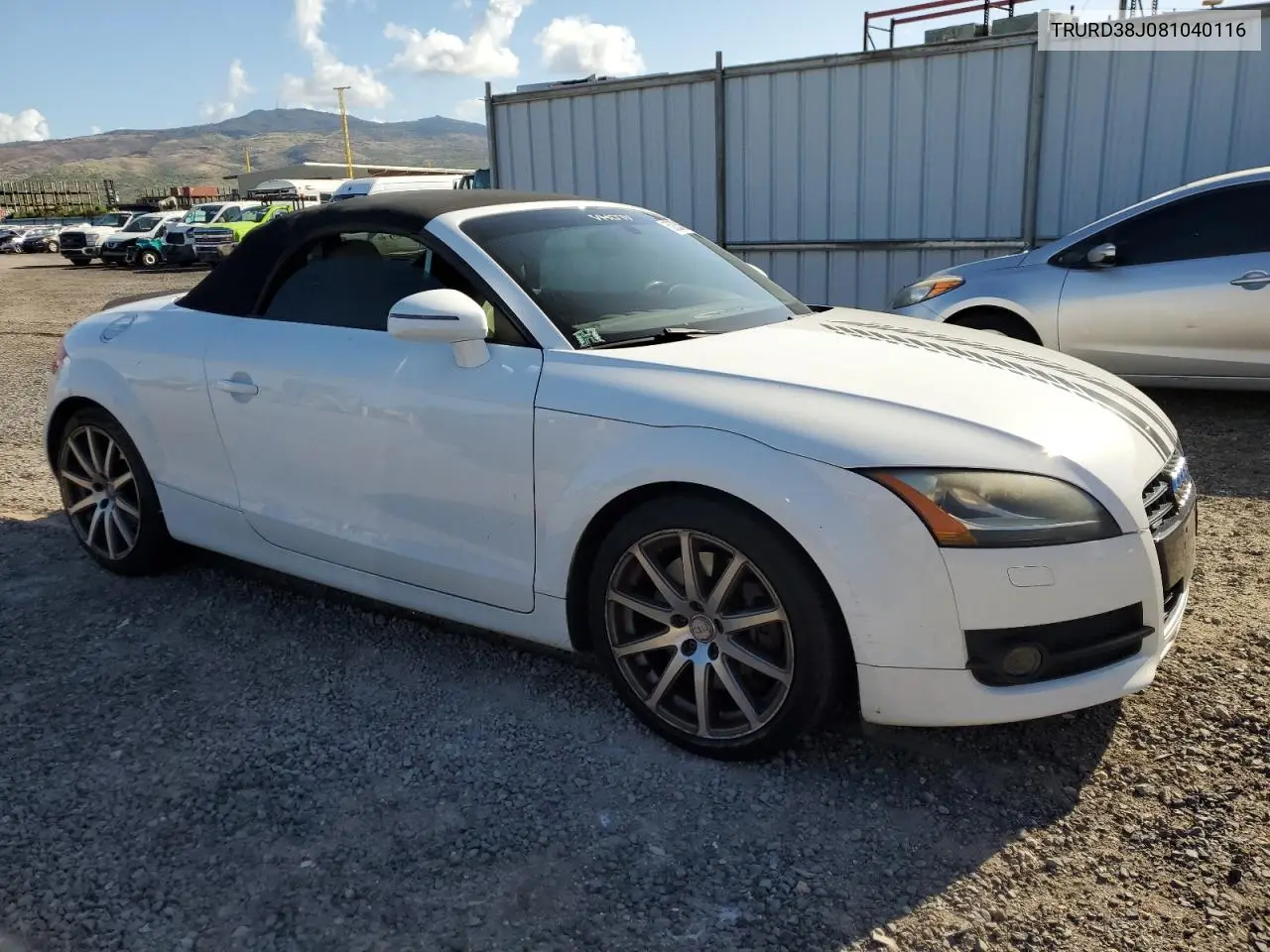 2008 Audi Tt 3.2 Quattro VIN: TRURD38J081040116 Lot: 58233465
