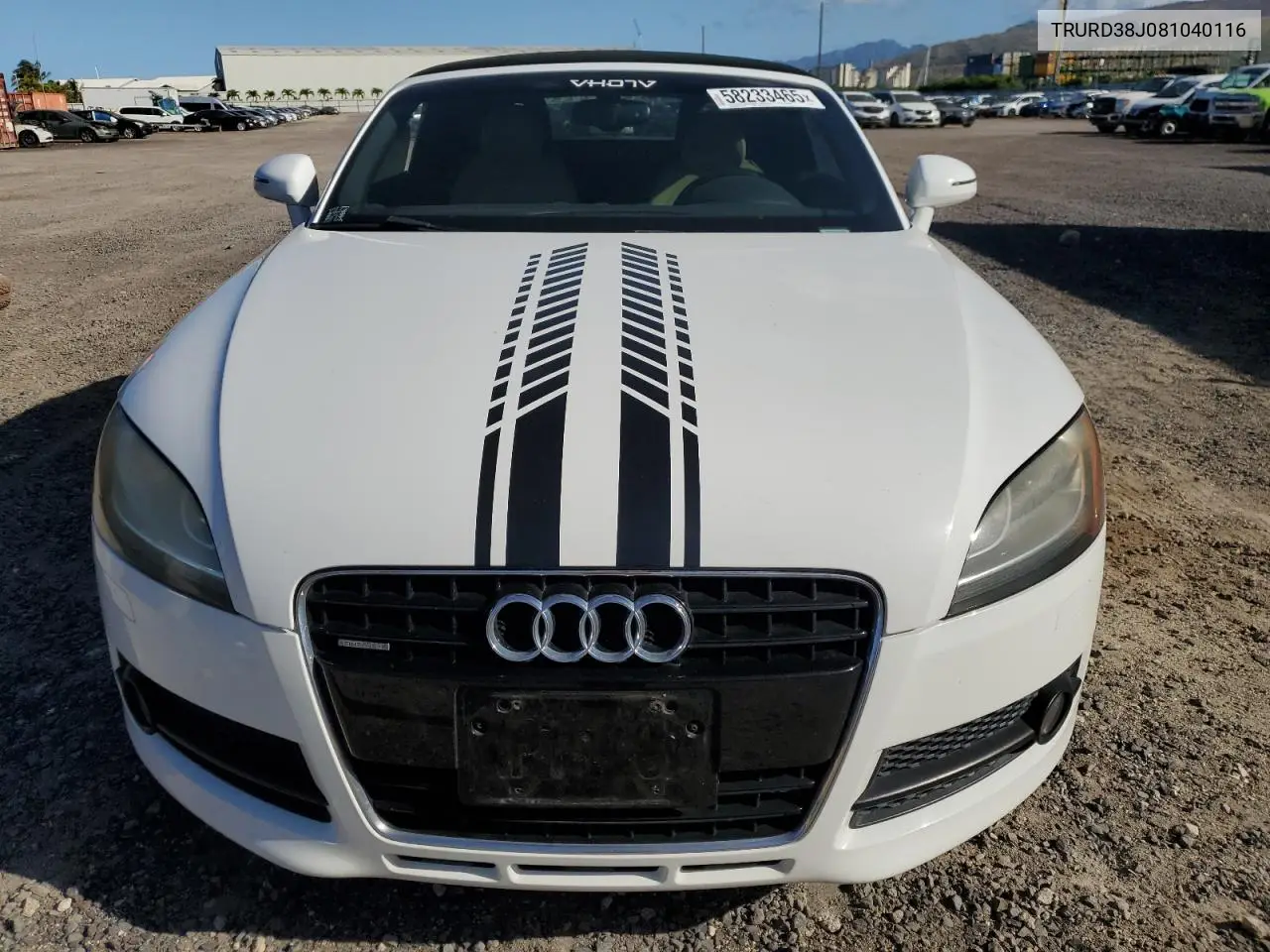 2008 Audi Tt 3.2 Quattro VIN: TRURD38J081040116 Lot: 58233465