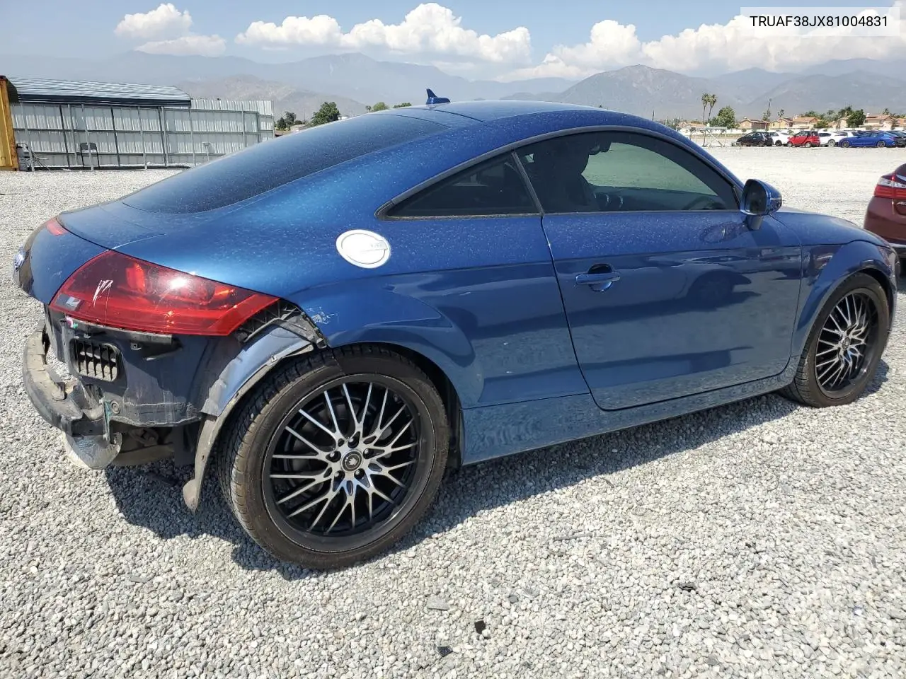2008 Audi Tt 2.0T VIN: TRUAF38JX81004831 Lot: 59985915