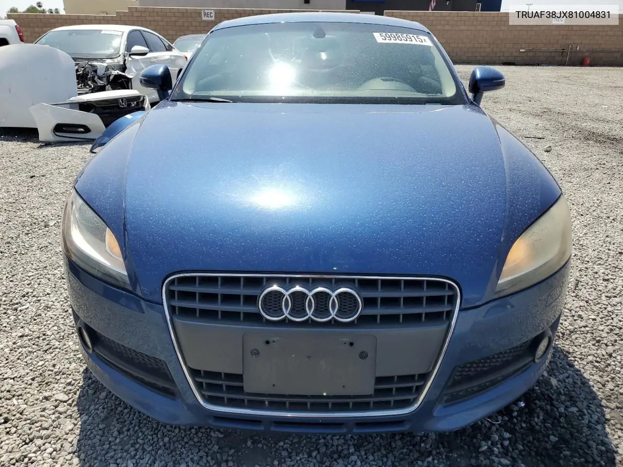 2008 Audi Tt 2.0T VIN: TRUAF38JX81004831 Lot: 59985915