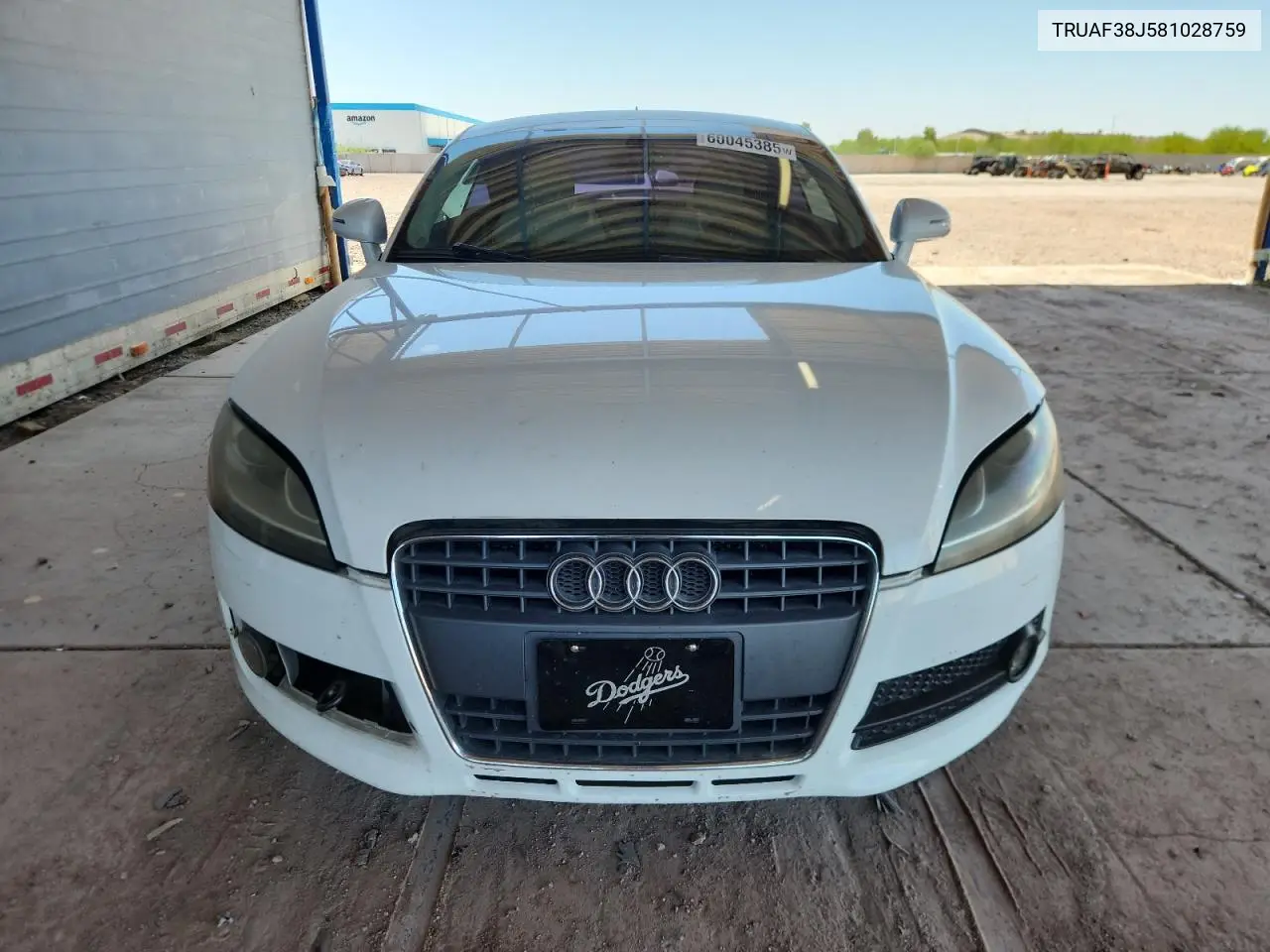 2008 Audi Tt 2.0T VIN: TRUAF38J581028759 Lot: 60045385