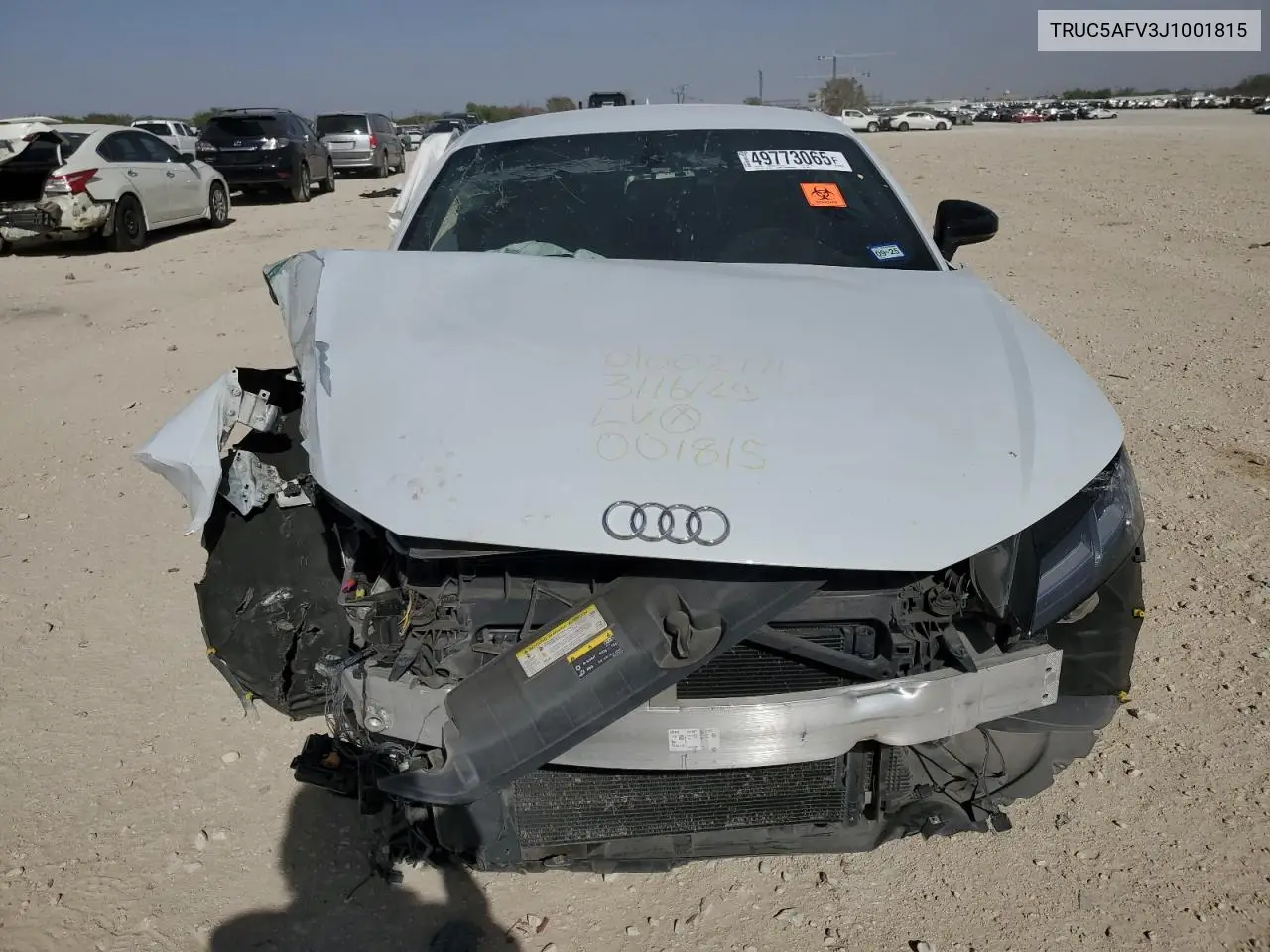 2018 Audi Tt VIN: TRUC5AFV3J1001815 Lot: 49773065