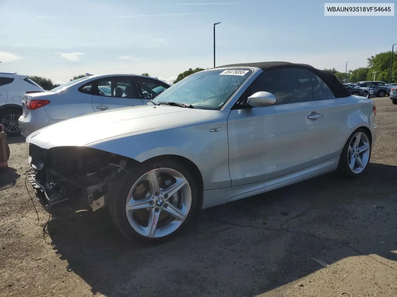 2008 BMW 135 I VIN: WBAUN93518VF54645 Lot: 55475055