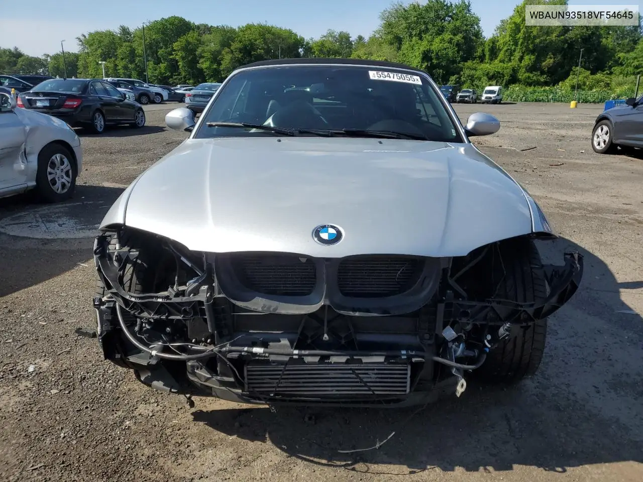 2008 BMW 135 I VIN: WBAUN93518VF54645 Lot: 55475055