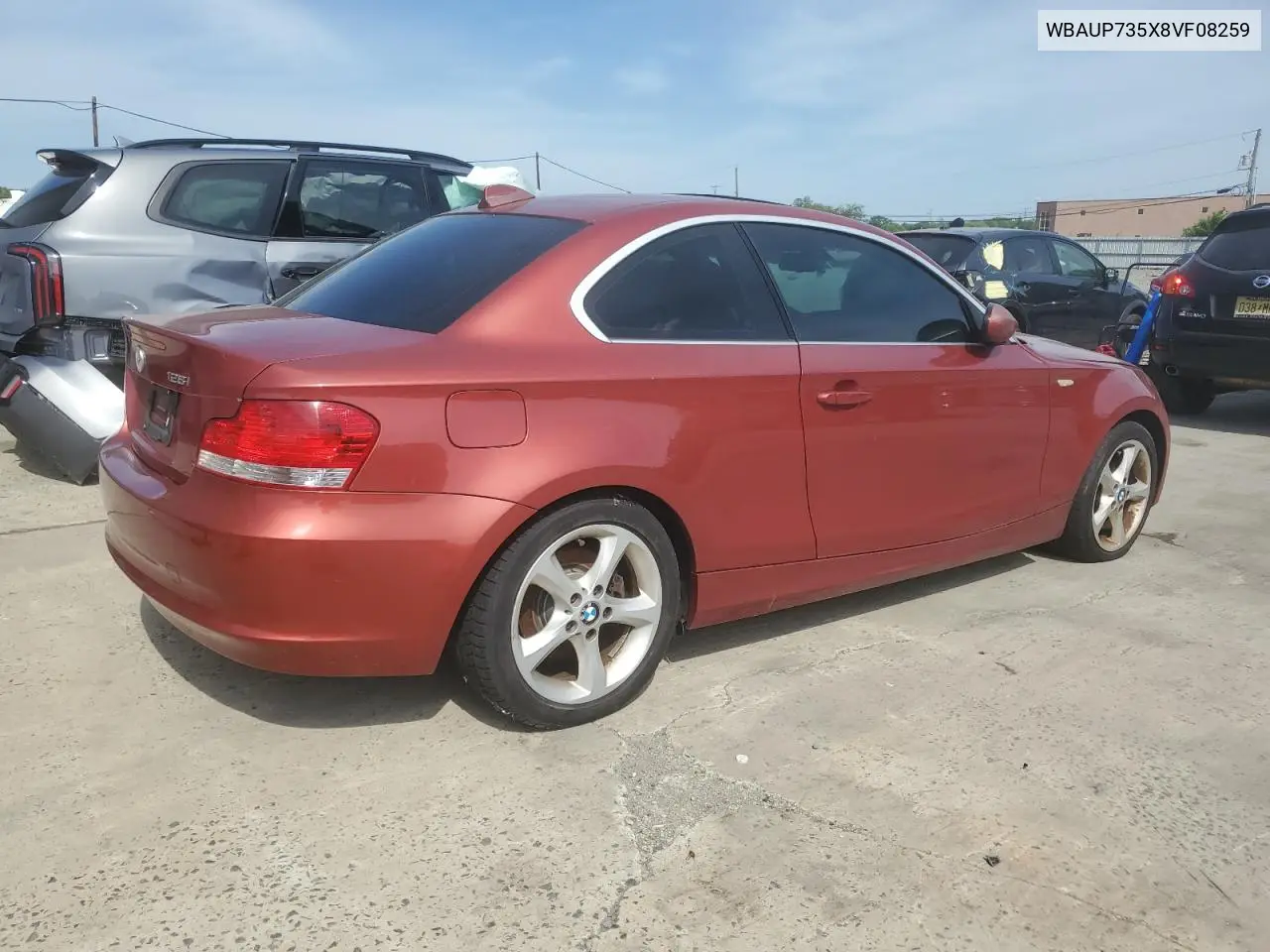 2008 BMW 128 I VIN: WBAUP735X8VF08259 Lot: 56908855