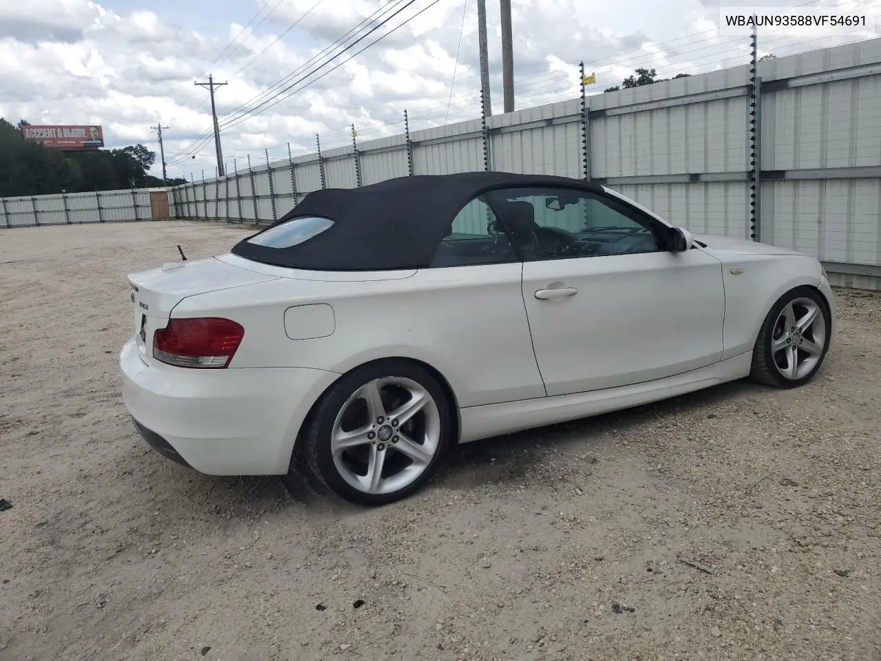 2008 BMW 135 I VIN: WBAUN93588VF54691 Lot: 60436025