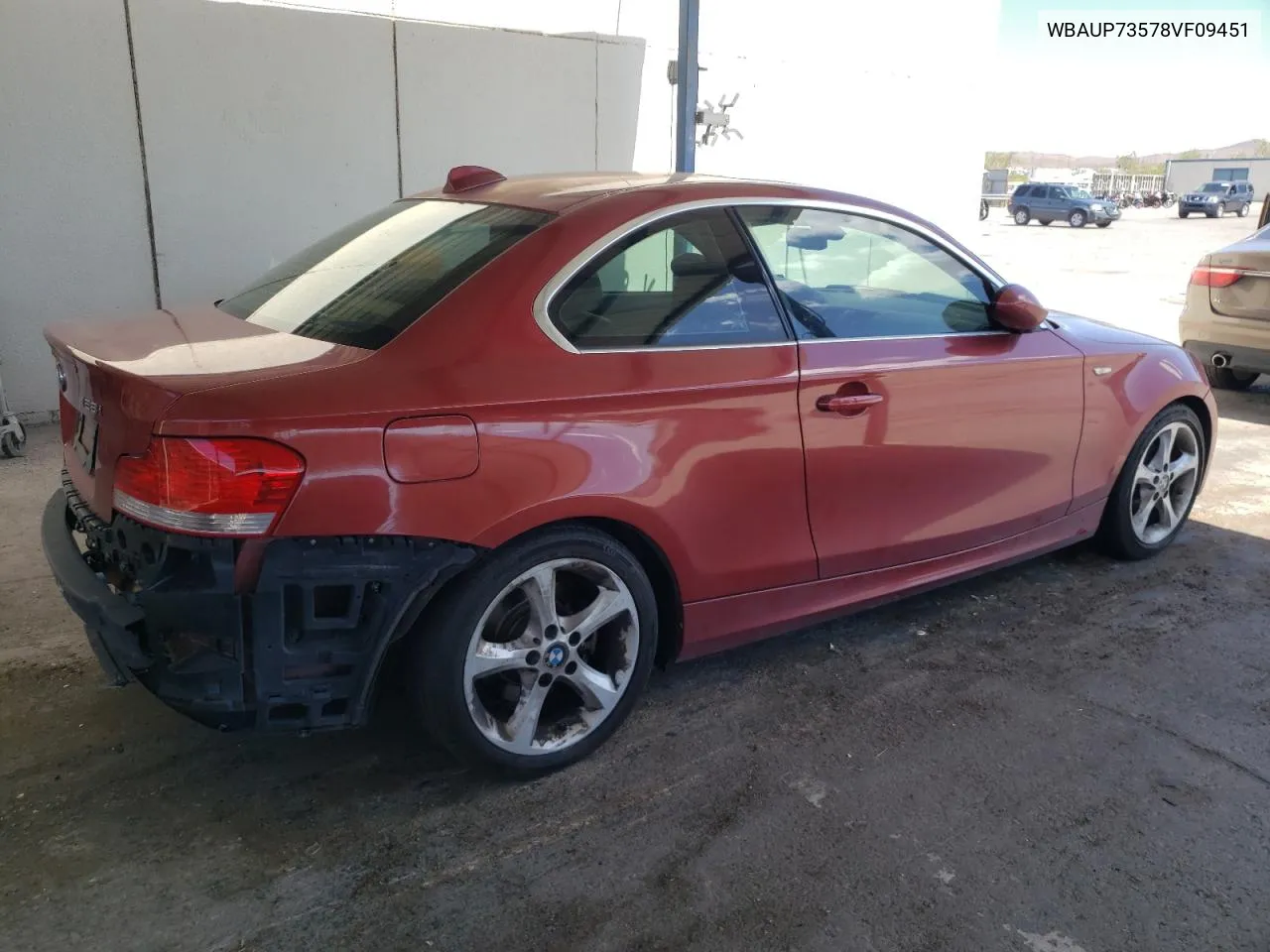 2008 BMW 128 I VIN: WBAUP73578VF09451 Lot: 68840374